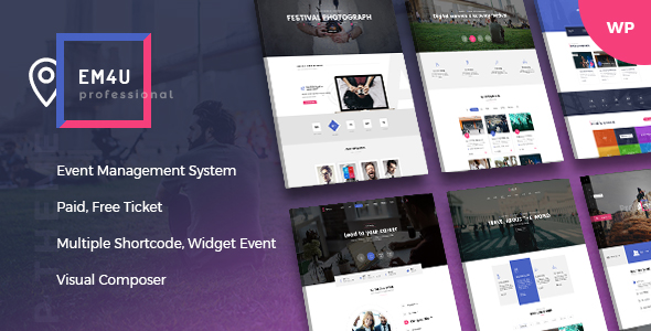 EM4U Event WordPress Theme is designed specifically for event management