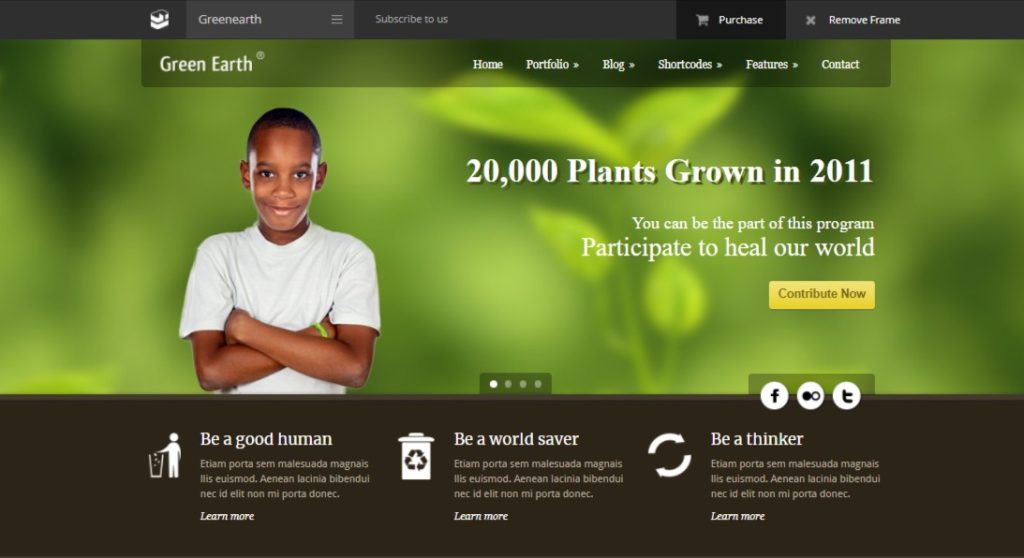 Green Earth Environmental WordPress Theme