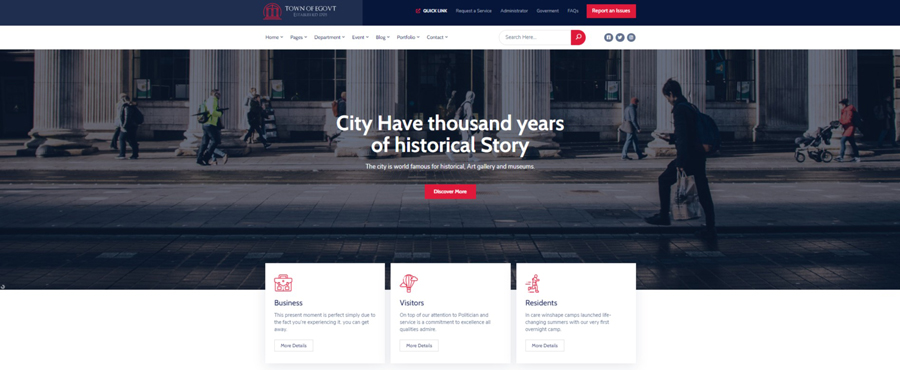 Egovt Municipal WordPress Theme