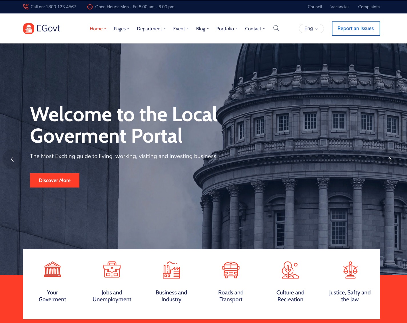 Egovt political WordPress theme