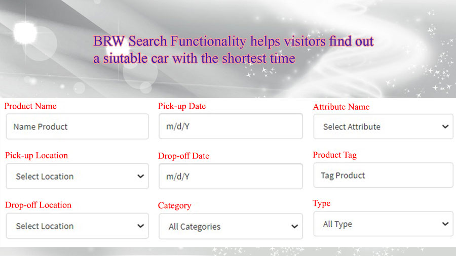 Search Feature of BRW hotel booking plugin