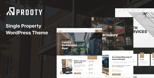 Rich-feature, sleek design and easy-to-install and use make Prooty the perfect Single Property WordPress Theme