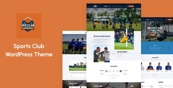 Features: Player profile, Fixtures & Results, club history, player ranking make SpoClub the best Sports Club WordPress Theme