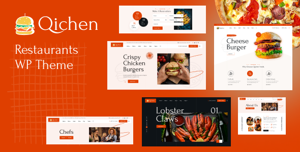 Catering Food WordPress Theme with 3 homepage variations, Reservation form, menu styles, Captivating Gallery & more