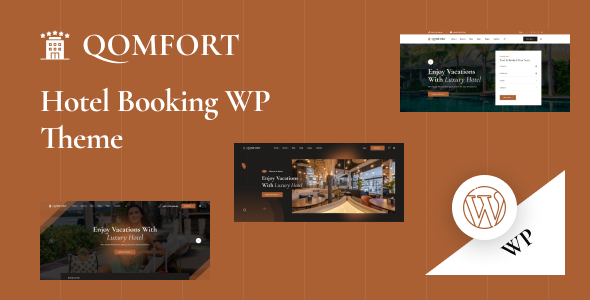 Qomfort – Hotel Booking WordPress Template