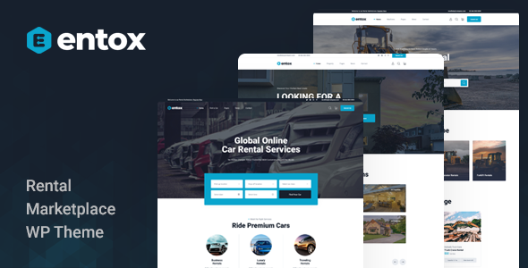 Entox Rental Marketplace WordPress Theme fit to build a rental listing directory site or a rental marketplace platform