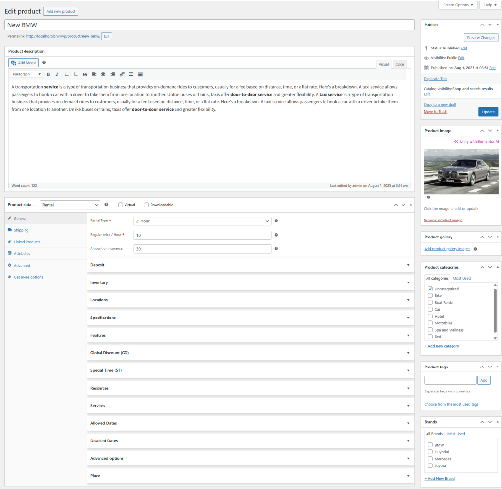 create a rental website with WordPress + WooCommerce