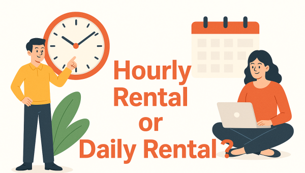 hourly rental or daily rental