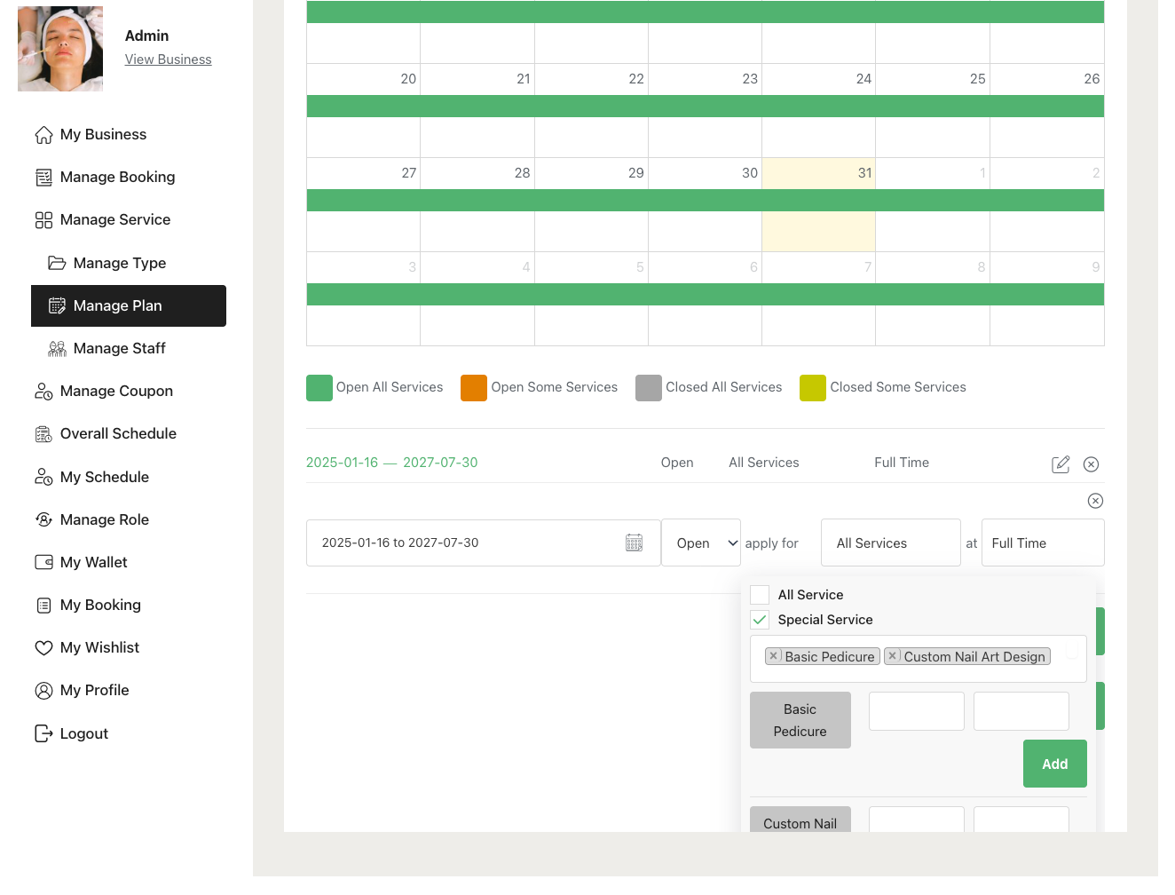 Add new plan - bookpro plugin