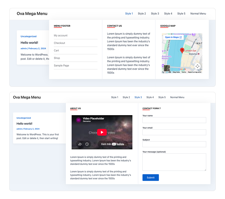 WP Mega Menu Builder