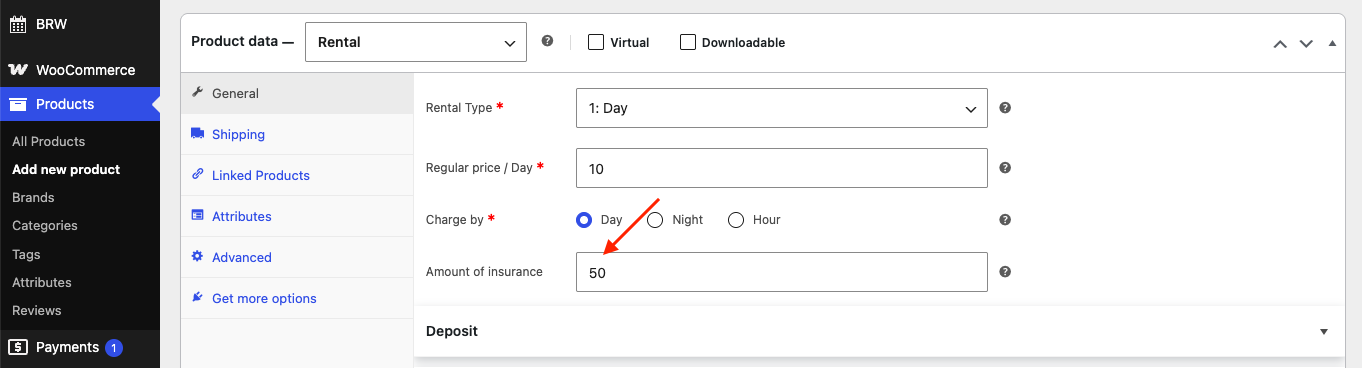 Insurance fee - brw plugin
