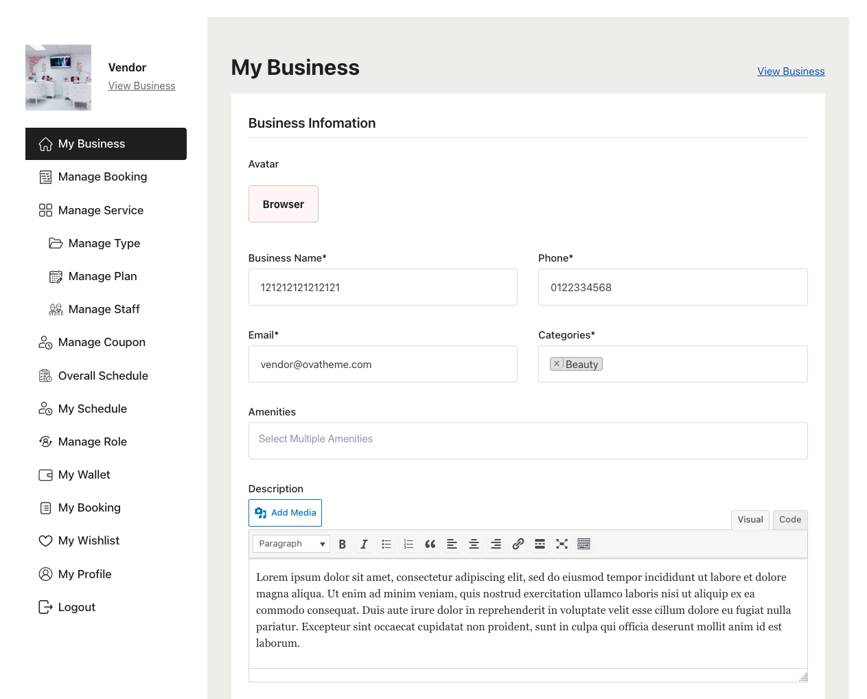 Multi-Vendor Add-on for BookPro Plugin