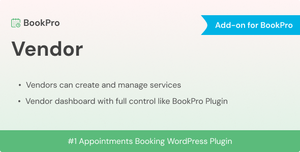 Multi-Vendor Booking Add-on for BookPro Plugin WordPress