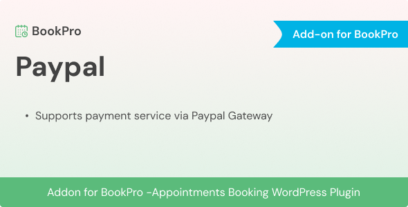 PayPal Payment Gateway Add-on - BookPro