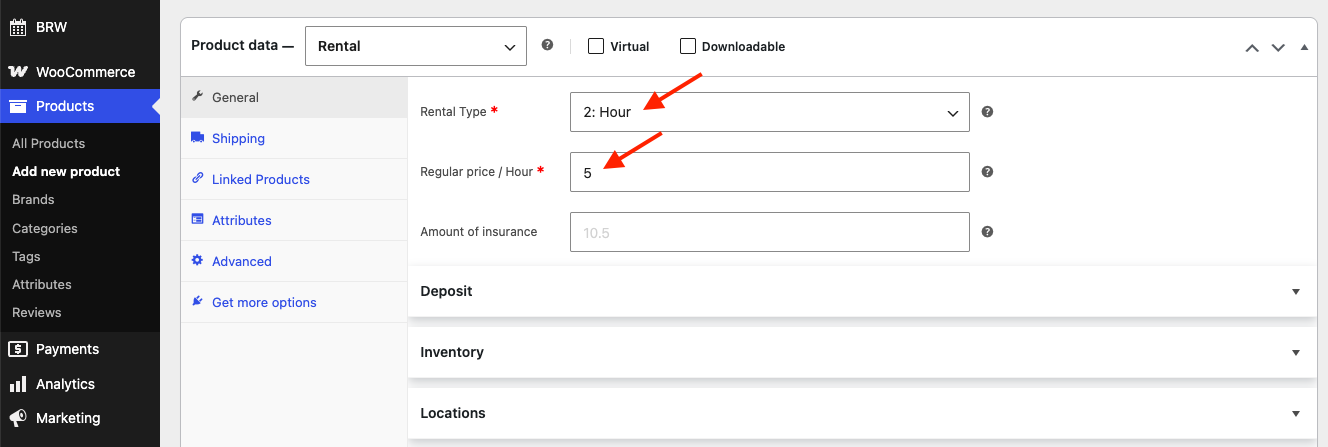 Setup regular price