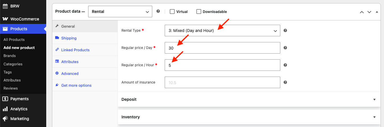 Setup regular price