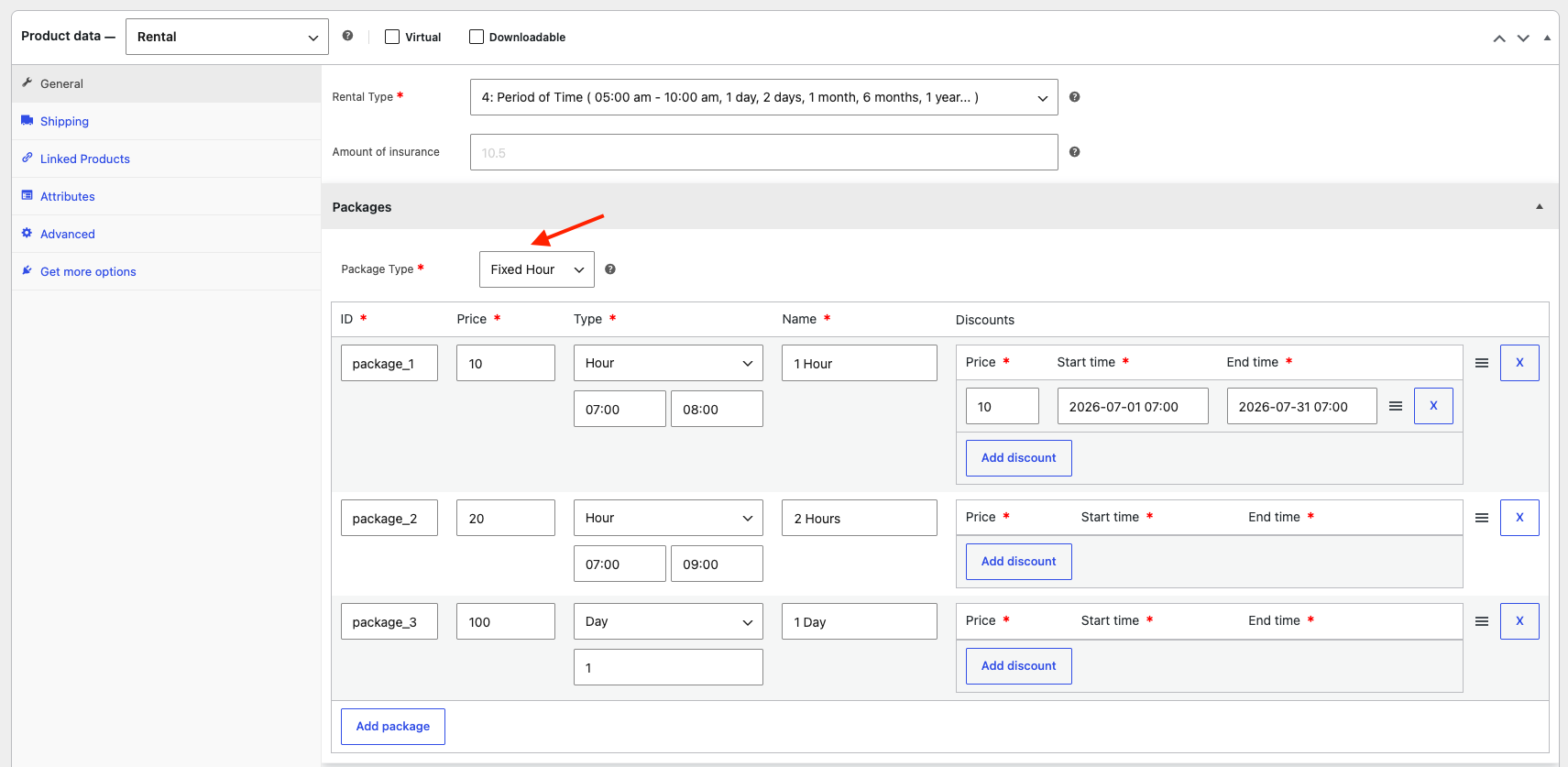 Package Price - brw plugin