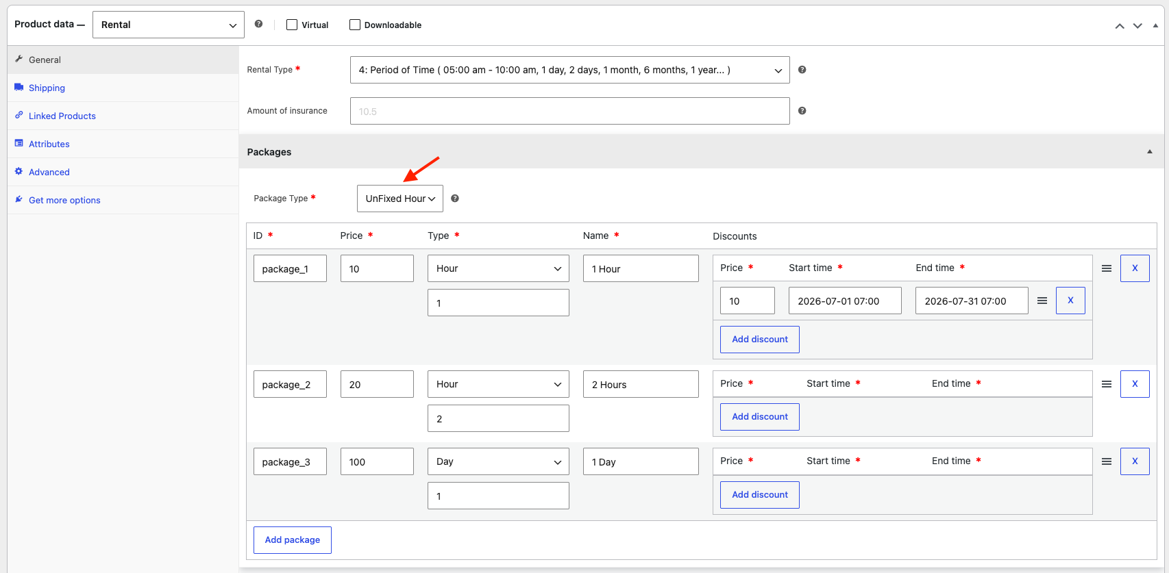 Package Price - brw plugin