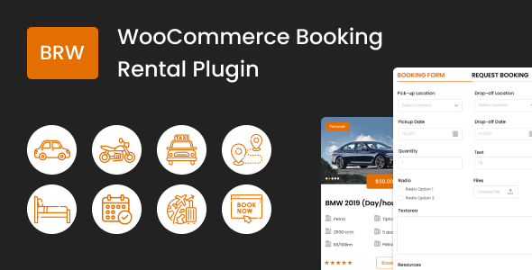 WooCommerce Booking Plugin for Rentals and Services - BRW