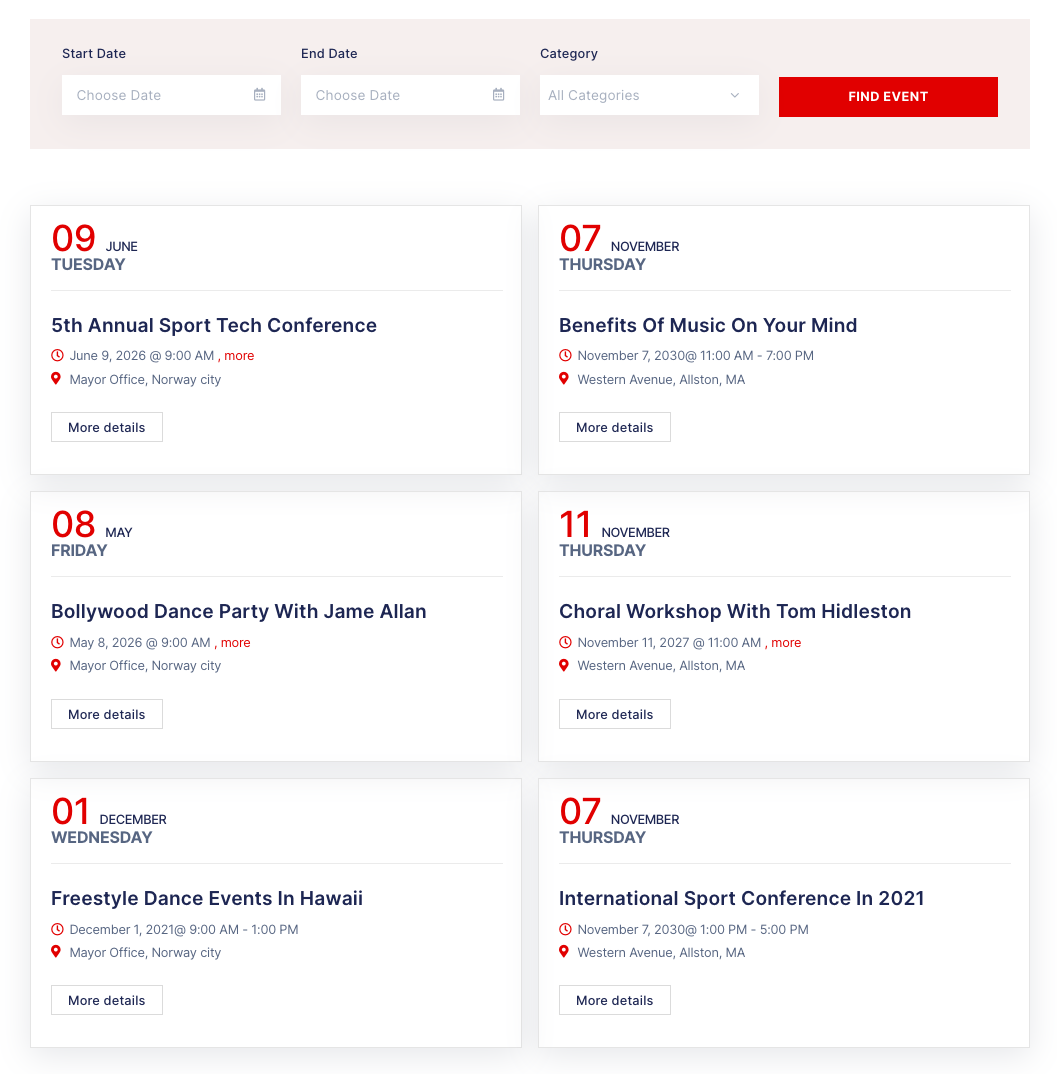 card events template style 4