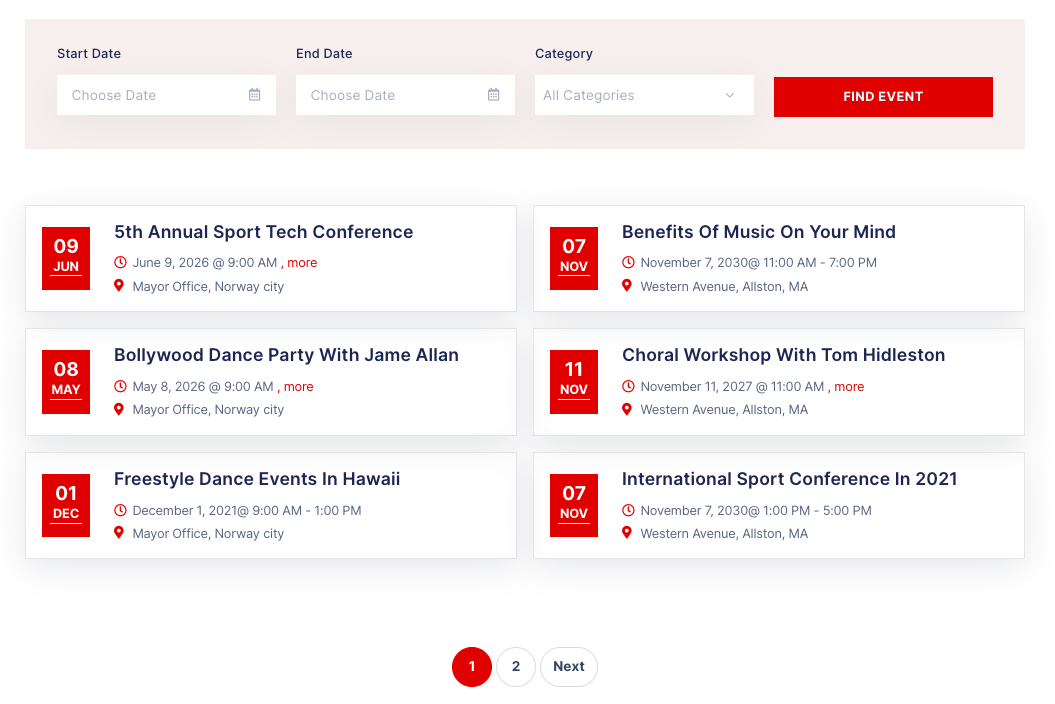 card events template style 5