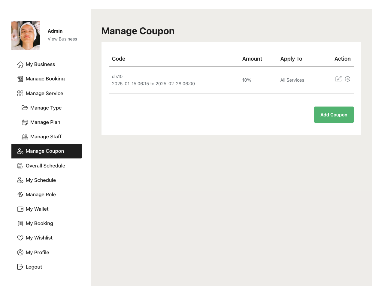 coupon listing