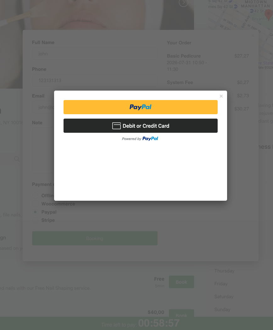 PayPal Payment Gateway Add-on - BookPro