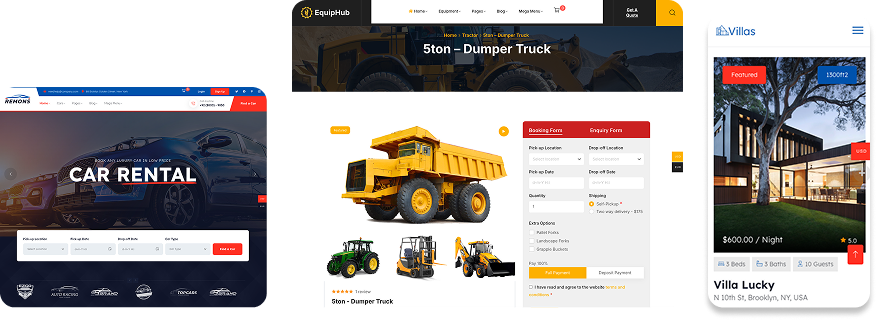 Booking & Rental Theme WordPress  - Remons