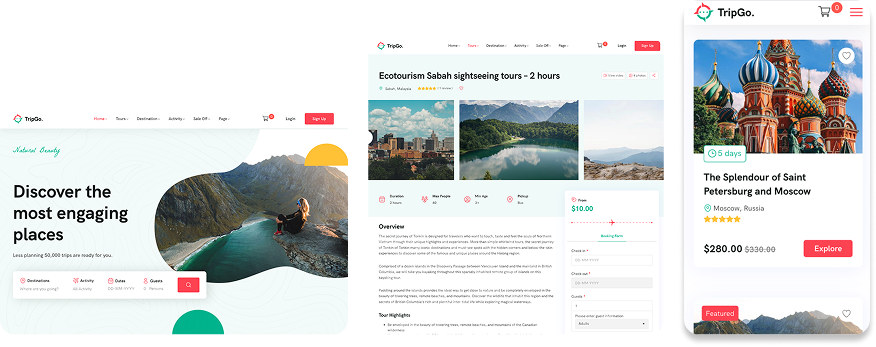 Tour Booking WordPress Theme  - Tripgo