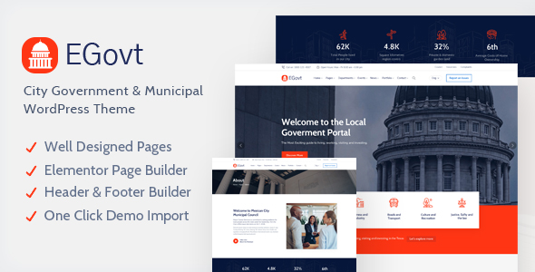 City Government WordPress Theme - Egovt