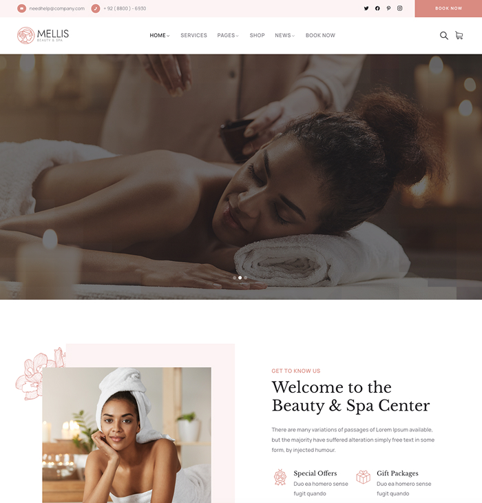Beauty Salon WordPress Theme - Mellis