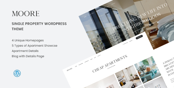 Single Property WordPress Theme - Moore