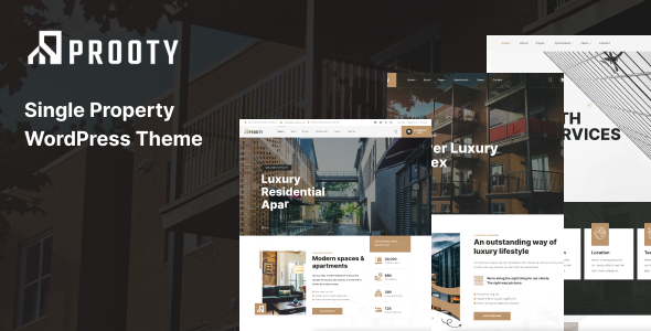 Single Property WordPress Theme - Prooty
