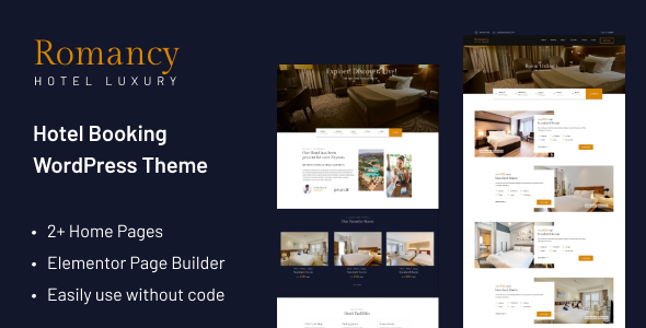 Hotel Booking WordPress Theme - Romancy