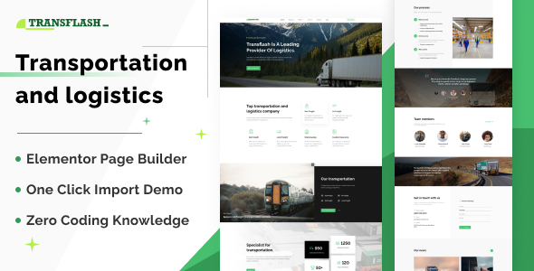 Logistics WordPress Theme - Transflash