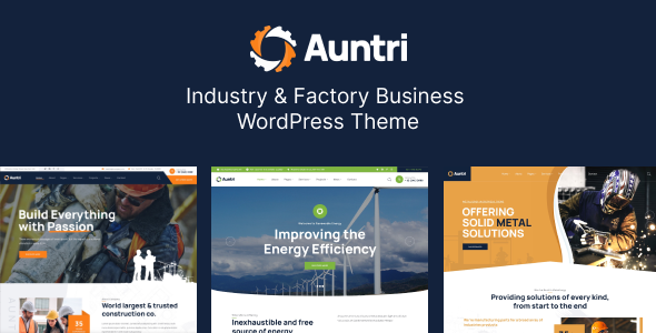Factory & Industry WordPress Theme - Auntri