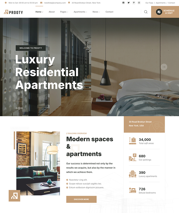 Single Property WordPress Theme - Prooty