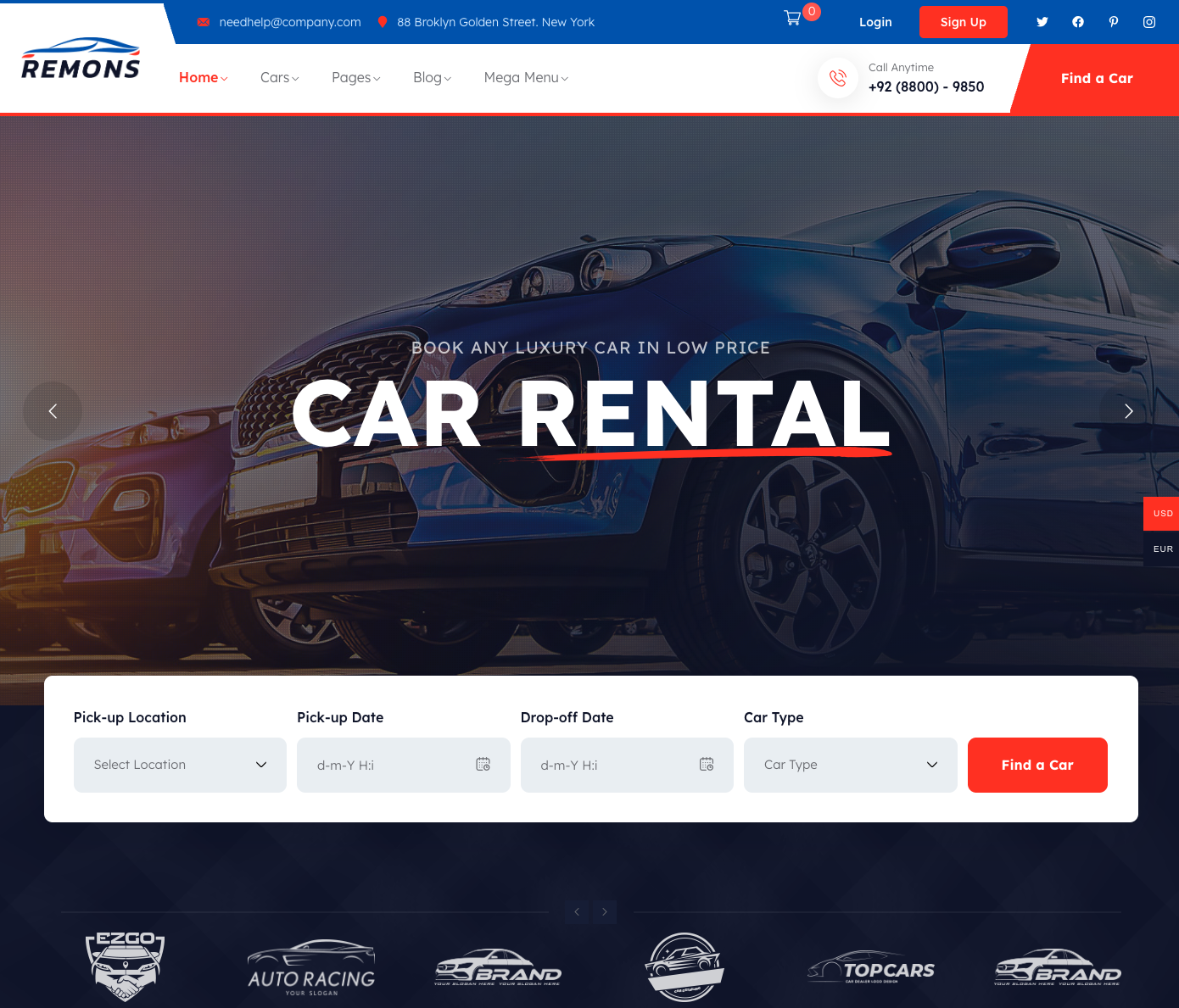 Rental Booking Theme for WordPress - Remons