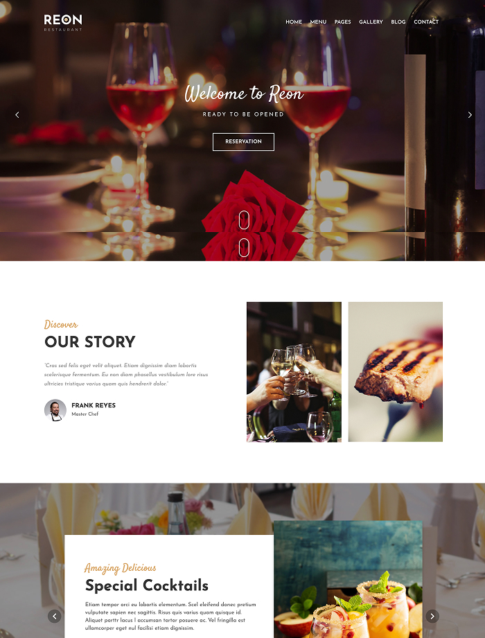 Restaurant & Food WordPress Theme - Reon