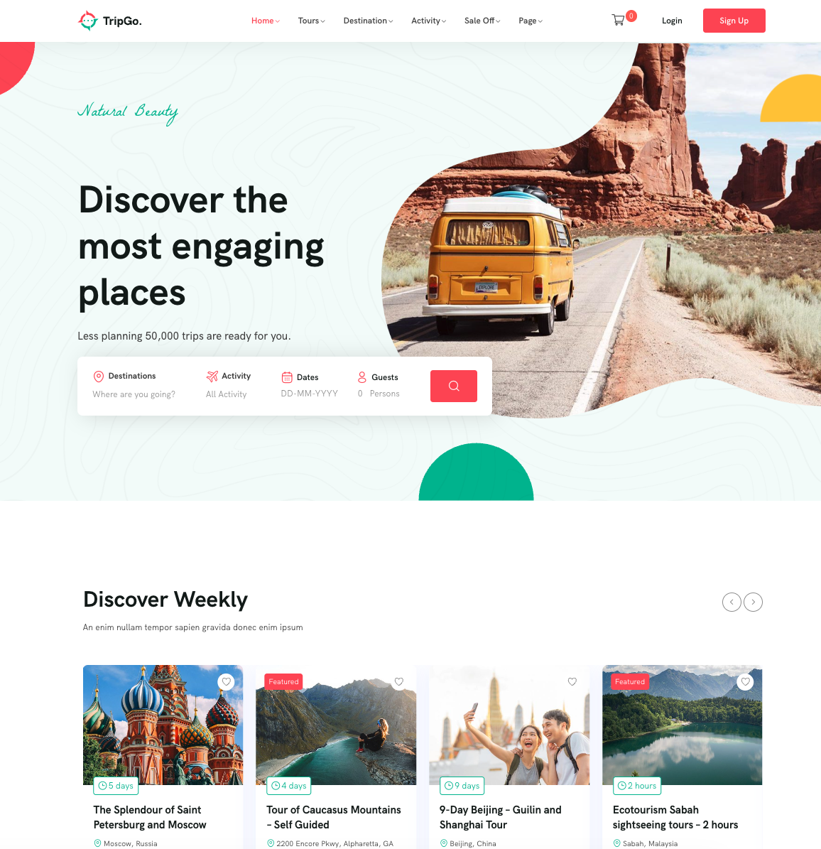 Travel Booking WordPress Theme – Tripgo