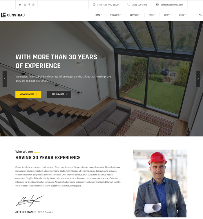 Builder WordPress Theme - Constrau
