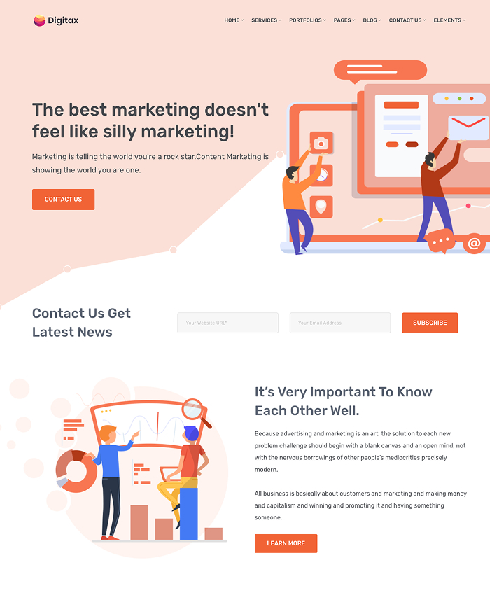 Digital Marketing Agency WordPress Theme - Digitax
