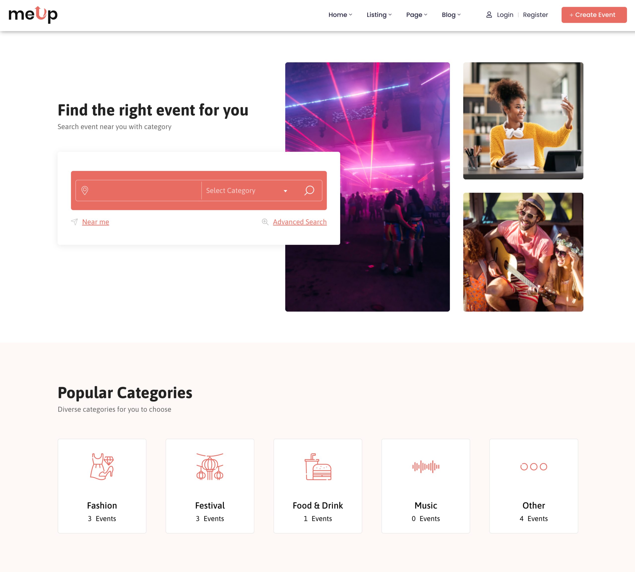 Event Marketplace WordPress Theme - Meup