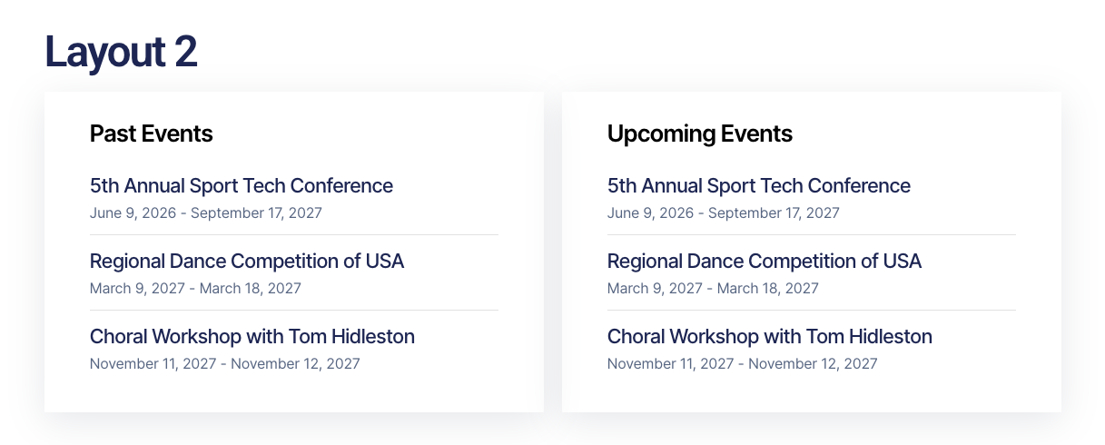 events - layout 2
