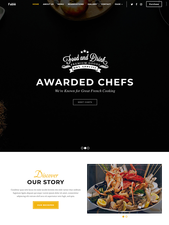 Bakery WordPress Theme - Fable