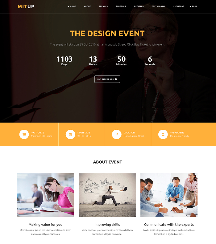 Event Conference WordPress Theme - MitUp