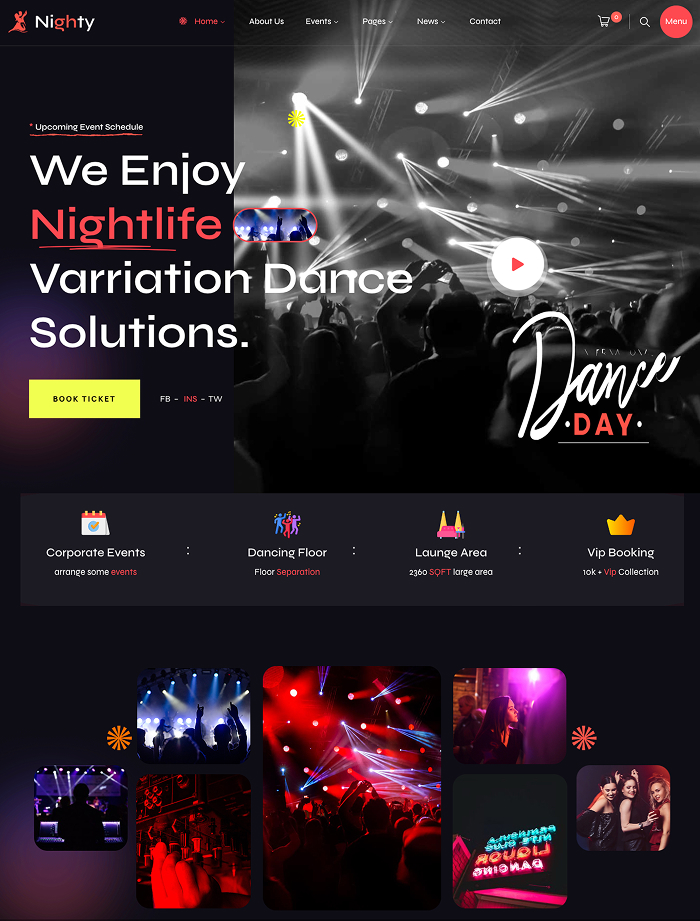 DJ WordPress Theme - Nighty