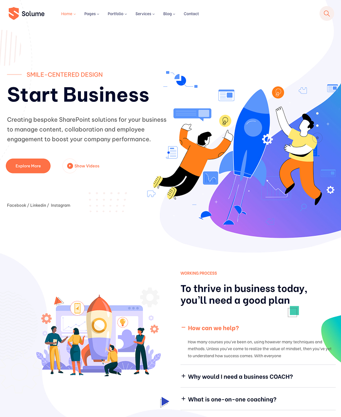 Creative Agency WordPress Theme - Solume
