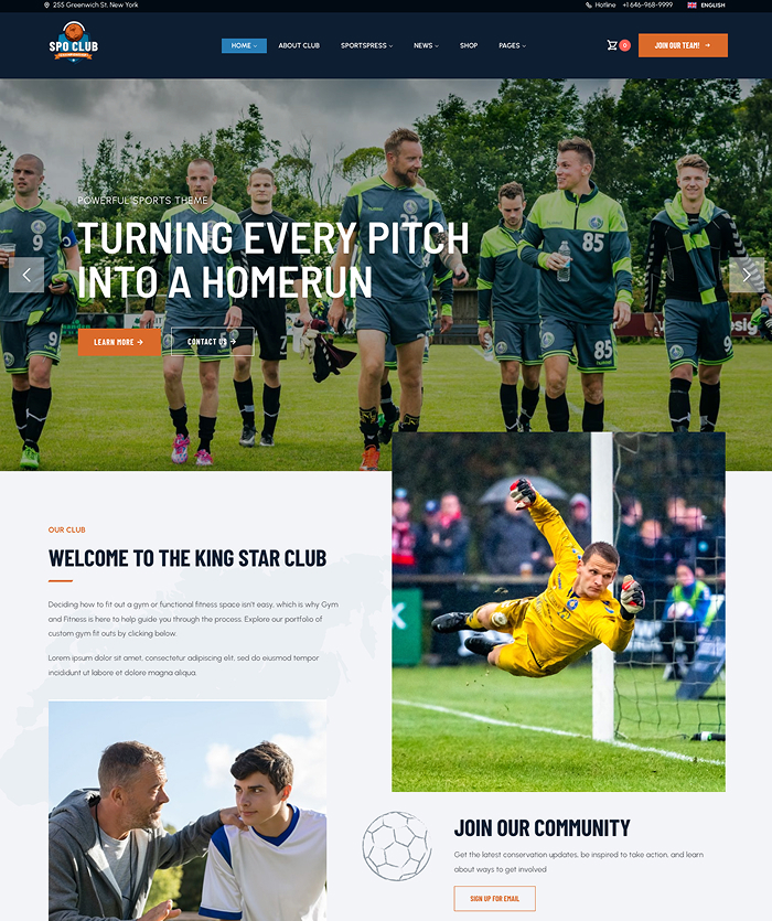 Sports WordPress Theme - SpoClub