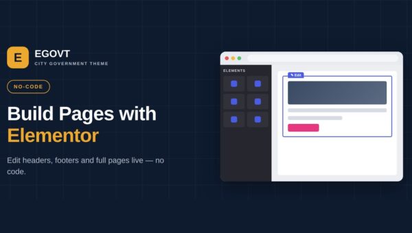 Building a Government Website With Elementor